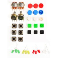 1 sets Handy Portable Resistor Kit for Arduino Starter Kit UNO R3 LED potentiometer tact switch pin header