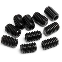 10 pcs M8 x 20 mm long Grub Screws - Black Anodised For DIY Projects
