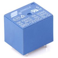 100pcs SRD-12VDC-SL-C DC 12V SPDT 1NO 1NC 5 Pins Coil Power Relay Blue