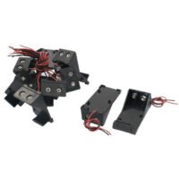 10pcs Two Wire Leads Spring Clip 9V Battery Holder Case Storage Box