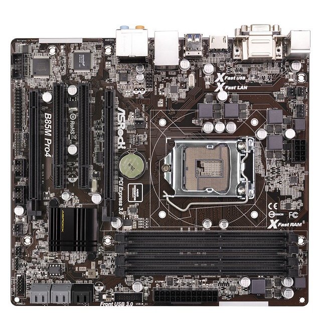 ASRock B85M Pro4 LGA 1150 Intel B85 HDMI SATA 6Gb/s USB 3.0 Micro ATX Intel Motherboard