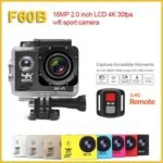 16MP 4K FHD 1080P 2.0 LCD WiFi Waterproof 30M Action Sports Camera with Remote