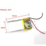 2.4V 190mAh Li-ion 20x10x4mm Small Rechargeable Battery Cell For DIY Projects