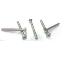 25 pcs M3 x 40 mm 3mm SS Pan Head Screws- White Zinc Plated For DIY Projects