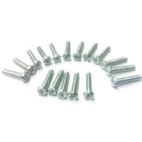 30 pcs M4 x 20 mm 4mm Pan Head Screws- White Zinc Plated For DIY Projects