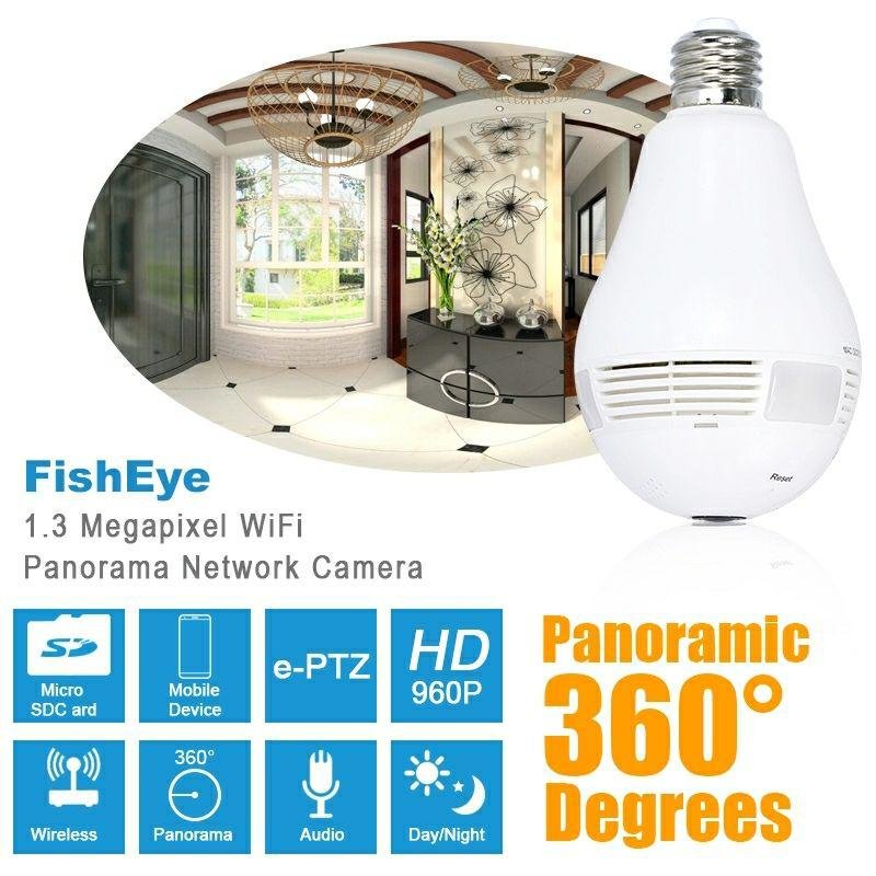 360° VR BULB (960P) 1.3MP WIFI CAMERA - Image 2
