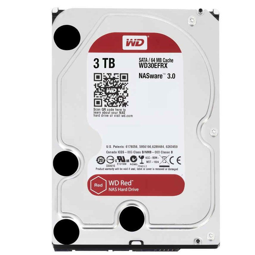 WD Red 3TB NAS Hard Disk Drive - 5400 RPM Class SATA 6Gb/s 64MB Cache 3.5 Inch - WD30EFRX