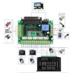 5 Axis CNC Interface Adapter Breakout Board For Stepper Motor Driver Mach3 + USB Cable, mach3 CNC controller