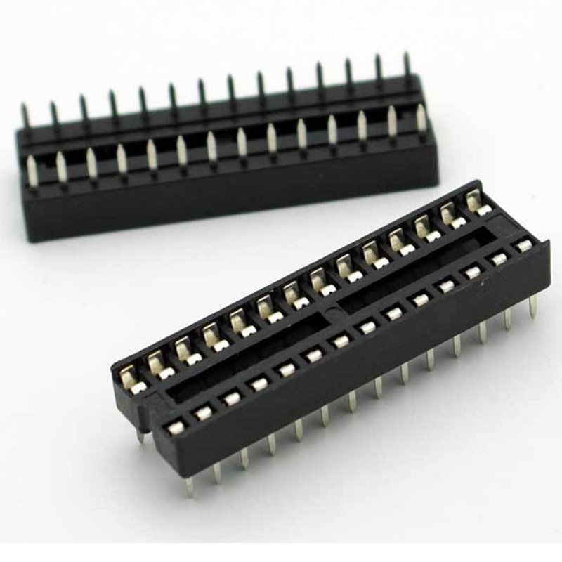 5PCS 28-Pin 28pins DIL DIP IC Socket PCB Mount Connector for DIY Projects