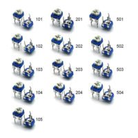 65pcs Trimming Potentiometer top adjustment 100ohm-1Mohm Variable Resistors Assorted