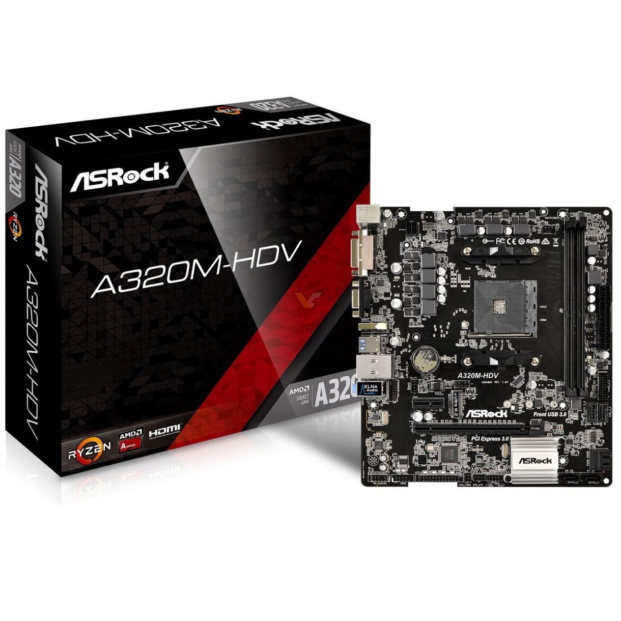 ASROCK A320M SOCKET AM4 MOTHERBOARD