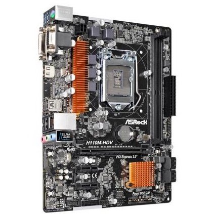 ASRock H110M-HDV LGA 1151 Intel H110 HDMI SATA 6Gb/s USB 3.0 Micro ATX Intel Motherboard
