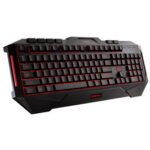 LED backlit USB gaming keyboard with splash-proof design