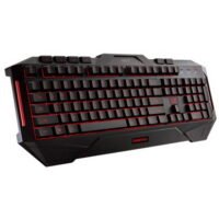 LED backlit USB gaming keyboard with splash-proof design