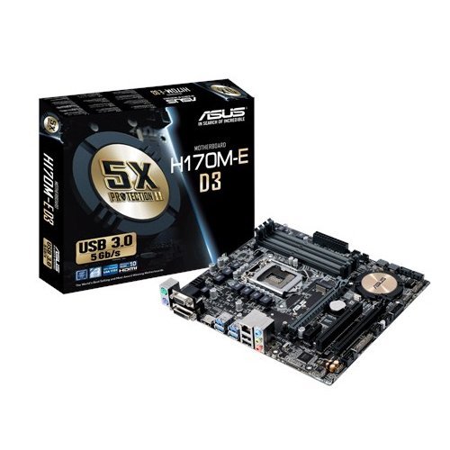 ASUS H170M-E D3 LGA 1151 Intel H170 HDMI SATA 6Gb/s USB 3.0 uATX Intel Motherboard - Image 3