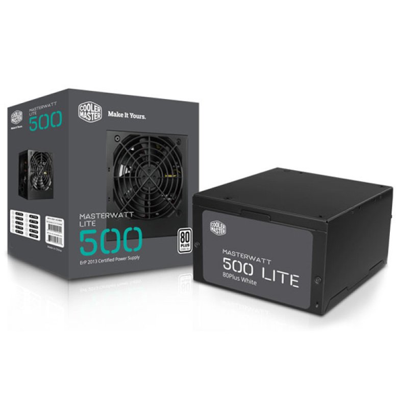 COOLER MASTER SMPS MASTERWATT LITE 230V 500W - 500 WATT 80 PLUS WHITE CERTIFICATION PSU