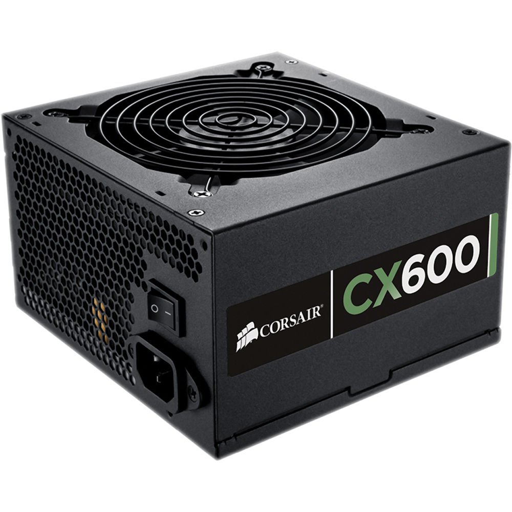 CORSAIR SMPS CX600 - 600 WATT 80 PLUS BRONZE CERTIFICATION PSU WITH ACTIVE PFC