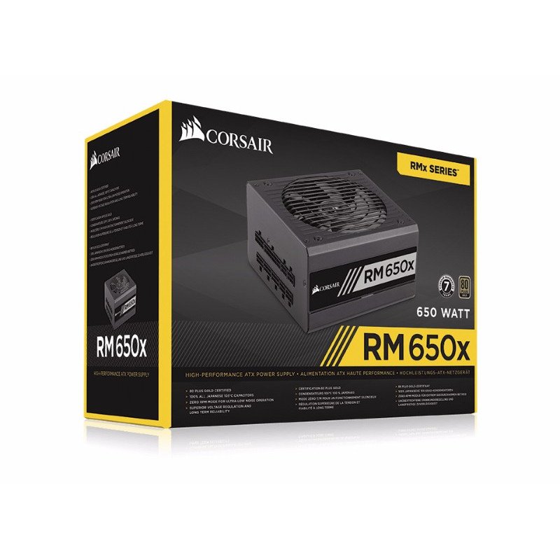CORSAIR SMPS RM650X - 650 WATT 80 PLUS GOLD CERTIFICATION FULLY MODULAR PSU