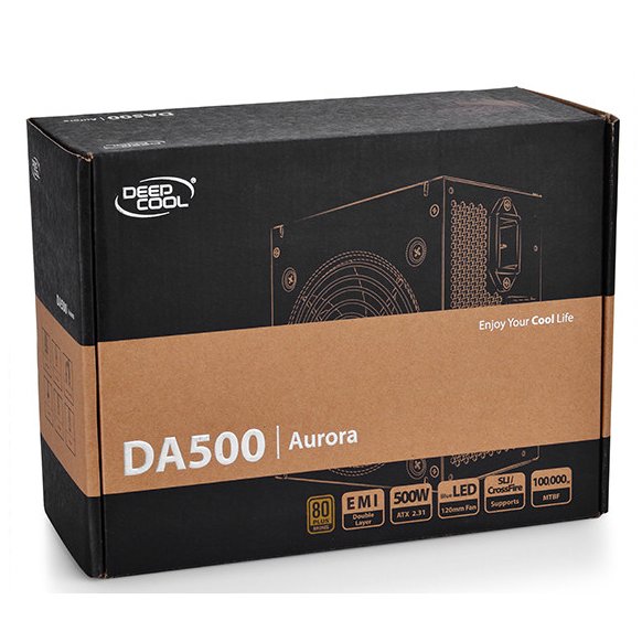 DEEPCOOL SMPS AURORA DA500 - 500 WATT 80 PLUS BRONZE CERTIFICATION