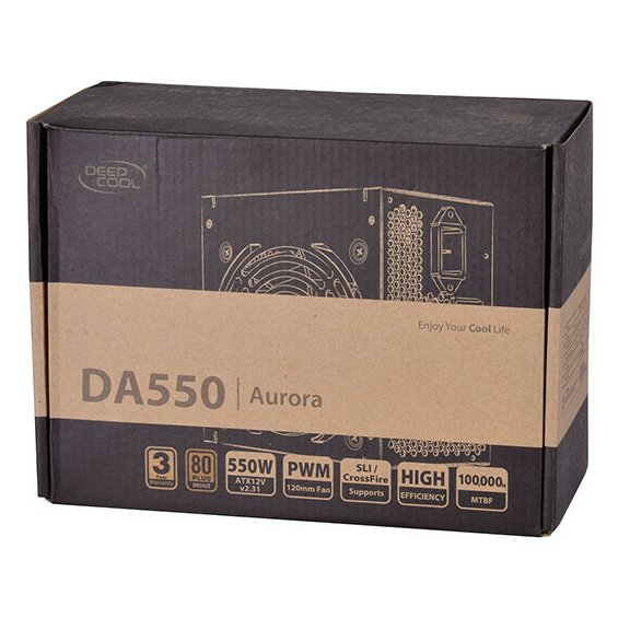 DEEPCOOL SMPS AURORA DA550 - 550 WATT 80 PLUS BRONZE CERTIFICATION PSU