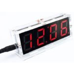 DIY Kit Red LED Electronic Clock Microcontroller Digital Clock Time Thermometer