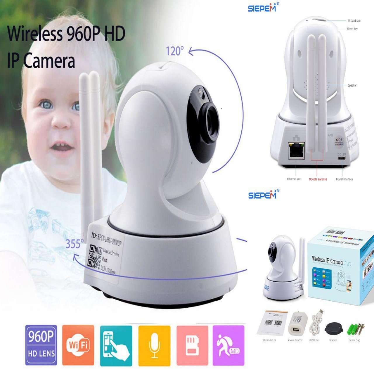 Dual Antenna 6319 Full HD 960P Wireless Monitor Wi-Fi IP Camera FHD 960P ONVIF 3.6mm Lens Network,