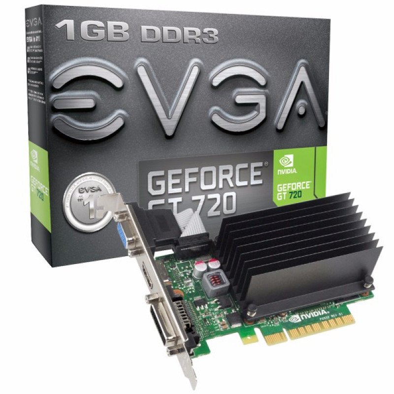 EVGA GRAPHICS CARD GT 720 1GB DDR3 (01G-P3-2722-KR)