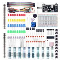 Electronic Fun Kit For Arduino Bundle with Breadboard Cable Resistor Capacitor LEDs