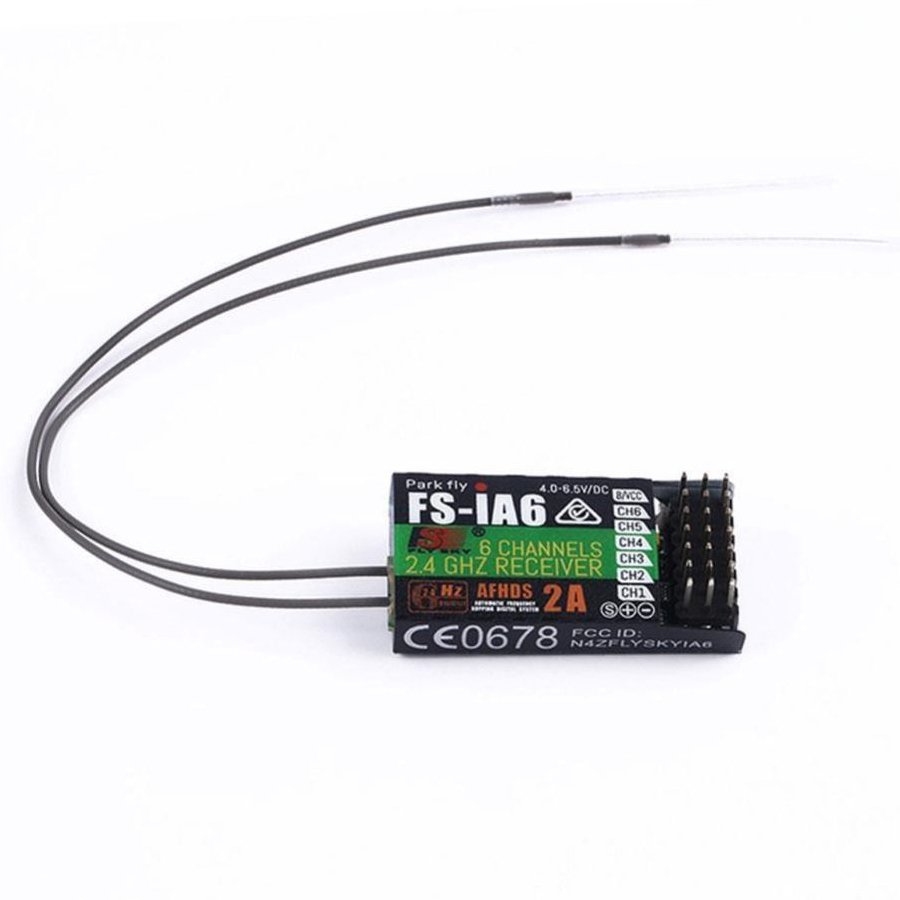 FS IA6 Flysky iA6 2.4G 6 CH RC Receiver with Double Antenna Compatible i4 i6 i10