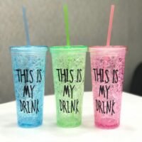 Frost mug high quality bottle with straw for water, juices, milk shakes etc