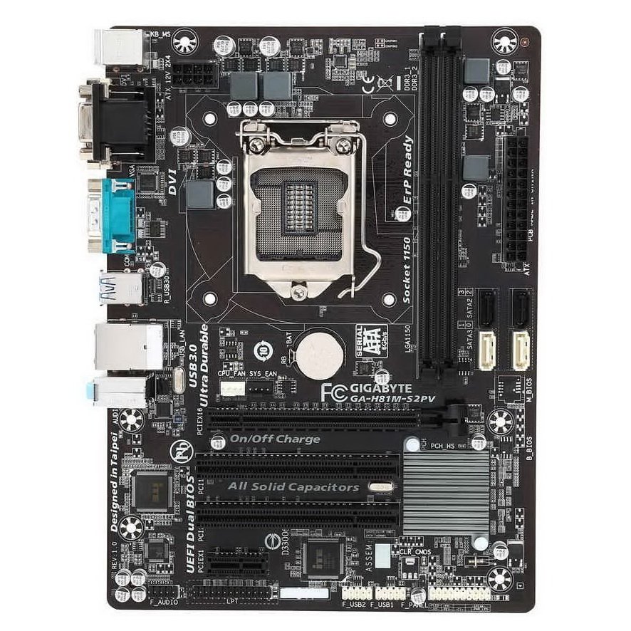 GIGABYTE GA-H81M-S2PV LGA 1150 Intel H81 SATA 6Gb/s USB 3.0 Micro ATX Intel Motherboard