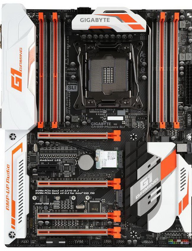GIGABYTE GA-X99-Phoenix SLI (rev. 1.0) LGA 2011-v3 Intel X99 SATA 6Gb/s USB 3.1 USB 3.0 ATX Intel Motherboard