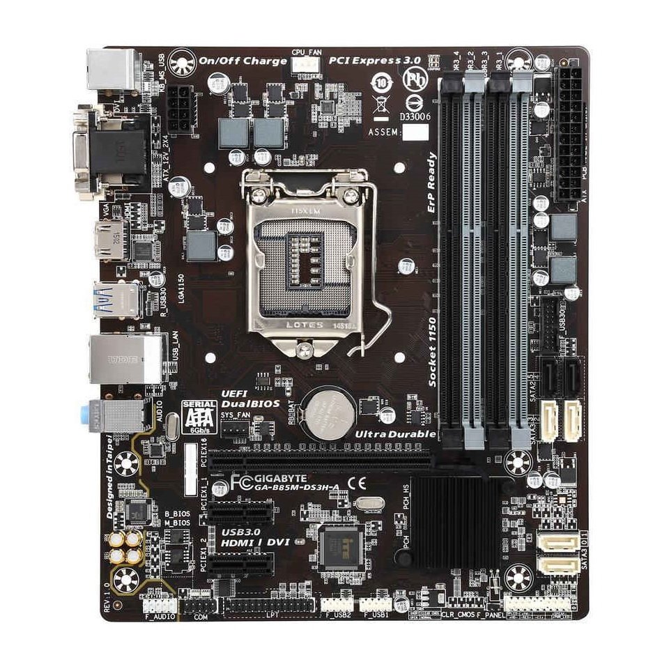 GIGABYTE GA-B85M-DS3H-A LGA 1150 Intel B85 HDMI SATA 6Gb/s USB 3.0 Micro ATX Intel Motherboard
