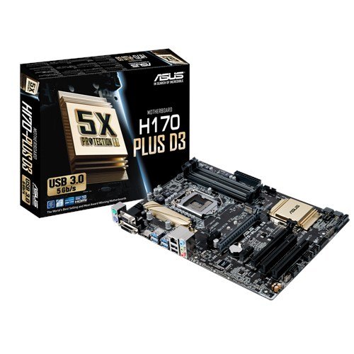 ASUS H170-PLUS D3 LGA 1151 Intel H170 HDMI SATA 6Gb/s USB 3.0 ATX Intel Motherboard - Image 2