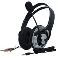 Intex MAGNA USB Over-Ear Headphone with Mic (Black and Silver)