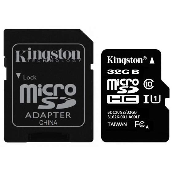 Kingston 32 GB Class 10 Micro SD Card 80Mbps Speed with Adapter - Image 2