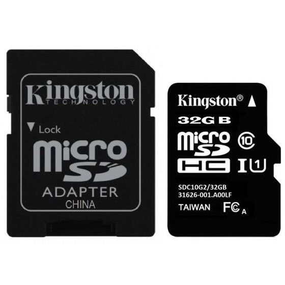 Kingston 32 GB Class 10 Micro SD Card 80Mbps Speed with Adapter - Image 2