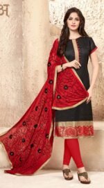 Banarasi Red & Black Salwar Suit With Heavy Dupatta