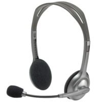 Logitech H110 Stereo Headset, Black & Grey
