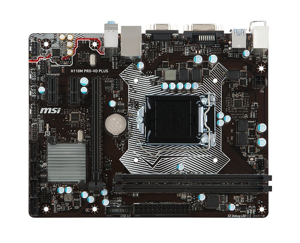 MSI H110M PRO-VD PLUS LGA 1151 Intel H110 SATA 6Gb/s USB 3.1 - Image 3