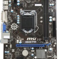 MSI H81M-P33 LGA 1150 Intel H81 SATA 6Gb/s USB 3.0 Micro ATX Intel Motherboard