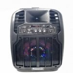 Meirende (P9) high sound quality trolley speaker with volume controls for speaker & Mic  wireless Mic Fm Radio Rod Stand Support  USB and Memory card support