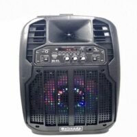 Meirende (P9) high sound quality trolley speaker with volume controls for speaker & Mic  wireless Mic Fm Radio Rod Stand Support  USB and Memory card support