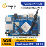 Orange Pi 4 Lts Single Board Computer 3GB RAM RK3399-T 16GB EMMC Wifi BT5.0 Demo Development Board Run Android Ubuntu Debian OS