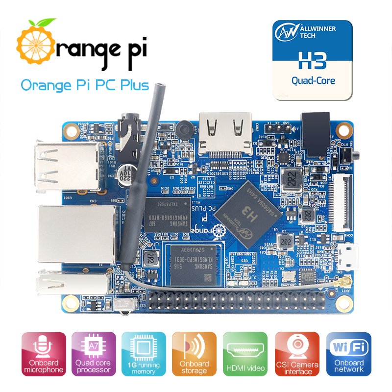 Orange Pi PC Plus Support Lubuntu linux and android mini PC Beyond Raspberry Pi 2 3