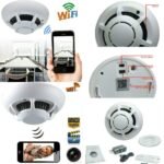 P2P WI-FI UFO spy IP camera in smoke detector SD card recording and battery
