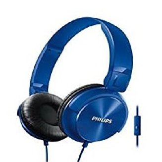 Philips Shl3095Bl/94 Dj Style Monitoring Headphone With Mic (Blue)