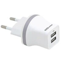 Portronics 2.1A Dual USB Charger (White)