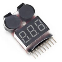 RC Lipo Battery Low Voltage Alarm 1S-8S Buzzer Indicator Checker Tester LED