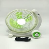 Rechargeable Fan + Speed adjusting with 360 degree rotation, Light and Usb powered output for Smartphone charging and power bank